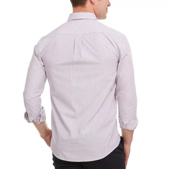 Chaps Men's Button-Down Dress Shirt, Red, L 16-16.5 34/35 - Picture 2 of 7